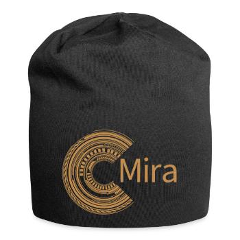 Für Mira - Jersey-Beanie - Schwarz - Vorne