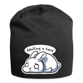 Adulting is hard - Jersey Beanie - black - Front