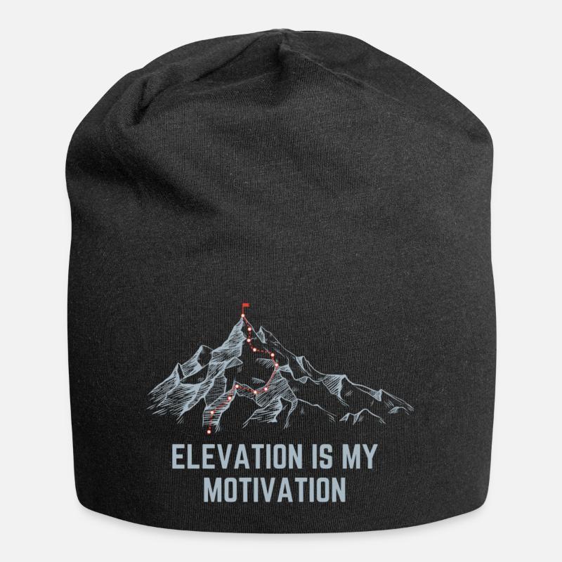 Elevation is my motivation - Jersey Beanie - black