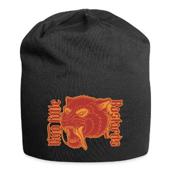 Courir petits bâtards loup Illustration - Bonnet en jersey - noir - Devant