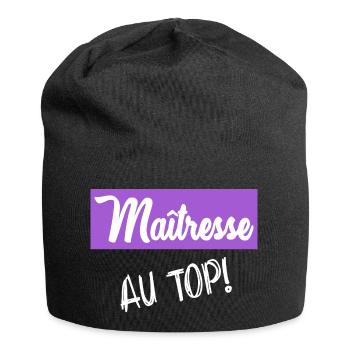 DANKE, HERRIN - Jersey-Beanie - Schwarz - Vorne