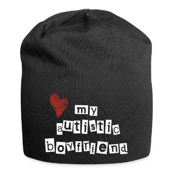 Ich liebe meinen autistischen Freund - Jersey-Beanie - Schwarz - Vorne