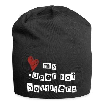 Love my super hot boyfriend - Jersey-Beanie - Schwarz - Vorne