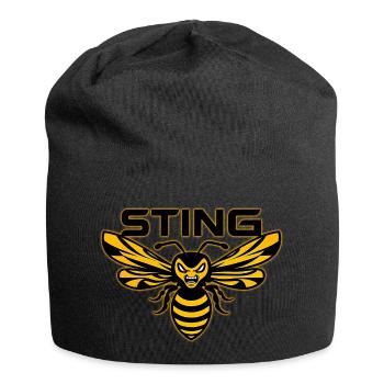 Stachel: Die wütende Wespe - Jersey-Beanie - Schwarz - Vorne