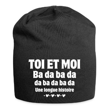 Hochzeitstag, aufrichtige Liebe, Liebende - Jersey-Beanie - Schwarz - Vorne