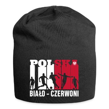 Polnischer Fußball - Jersey-Beanie - Schwarz - Vorne