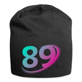 Nummer 89 mehrfarbig - Jersey-Beanie - Schwarz - Vorne