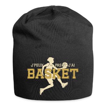 Je Peux Pas J'ai Basket Style Américain Basketball - Bonnet en jersey - noir - Devant