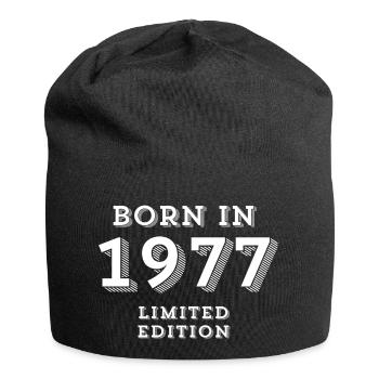 born in 1977, year of birth, 1977 - Jersey Beanie - black - Front