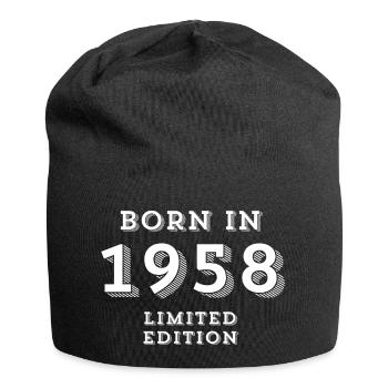 1958, date of birth, year of birth - Jersey Beanie - black - Front