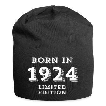 1924, Geburtsjahr, hundertjähriges Jubiläum - Jersey-Beanie - Schwarz - Vorne