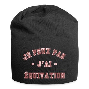 I can't I have Horse riding - Jersey Beanie - black - Front