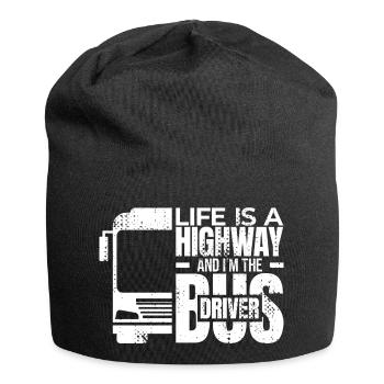 La vie est une autoroute et je suis le chauffeur de bus - Bonnet en jersey - noir - Devant