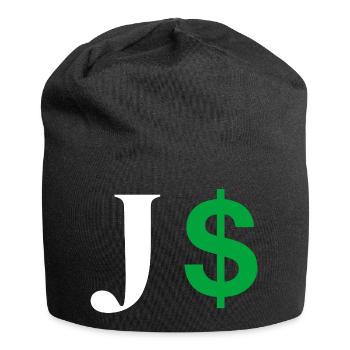 Lettre j dollar - Bonnet en jersey - noir - Devant