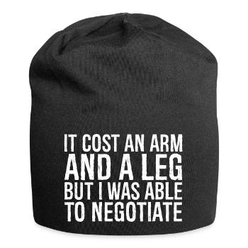 it cost an arm and a leg but I was able negotiate - Jersey Beanie - black - Front