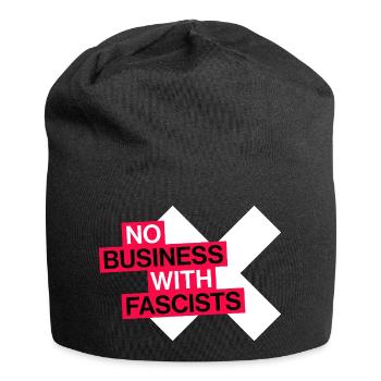 NO BUSINESS WITH FASCISTS - Jersey Beanie - black - Front