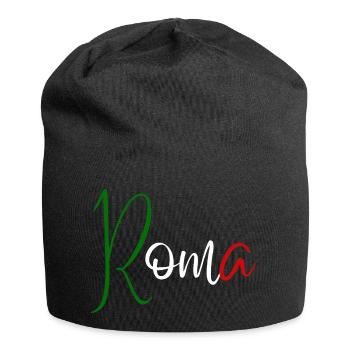 I love Rome, elegant minimalist design - Jersey Beanie - black - Front
