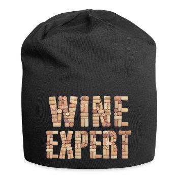 Wine Expert – Elegant Cork Design - Jersey Beanie - black - Front