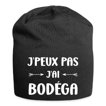 J'peux pas j'ai bodéga - Bonnet en jersey - noir - Devant
