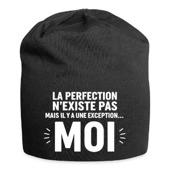 There is no such thing as perfection but there is a - Jersey Beanie - black - Front