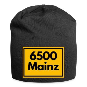 ANCIEN CODE POSTAL RETRO 6500 MAINZ MEEENZ - Bonnet en jersey - noir - Devant