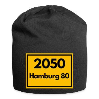 ANCIEN CODE POSTAL RETRO 2050 HAMBOURG 80 - ELBE - Bonnet en jersey - noir - Devant
