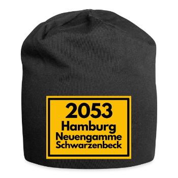ALTE POSTLEITZAHL PLZ 2053 HAMBURG NEUENGAMME ELBE - Jersey-Beanie - Schwarz - Vorne