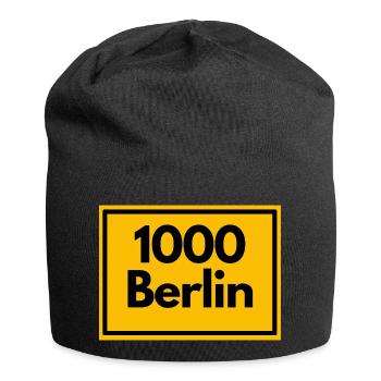 ALTE POSTLEITZAHL PLZ RETRO 1000 BERLIN HAUPTSTADT - Jersey-Beanie - Schwarz - Vorne