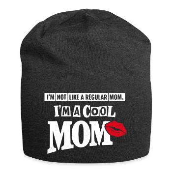 Cooles Mama-Shirt – lustiges Muttertagsgeschenk zum lustigen Kuss - Jersey-Beanie - Anthrazit - Vorne