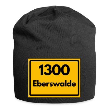 OLD POSTCODE ZIP CODE RETRO 1300 EBERSWALDE HEIMAT - Jersey Beanie - black - Front