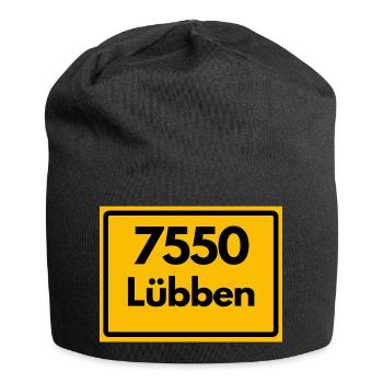 ALTE POSTLEITZAHL PLZ RETRO 7550 LÜBBEN - Jersey-Beanie - Schwarz - Vorne