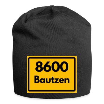 8600 02625 BAUTZEN SACHSEN 8600 ALTE POSTLEITZAHL  - Jersey-Beanie - Schwarz - Vorne