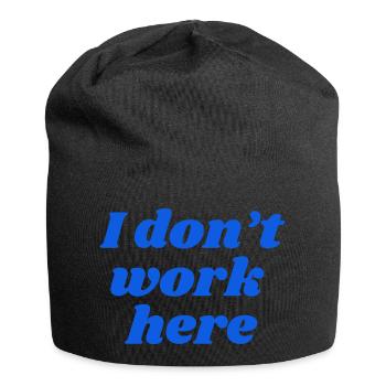I don't work here - Jersey-Beanie - Schwarz - Vorne