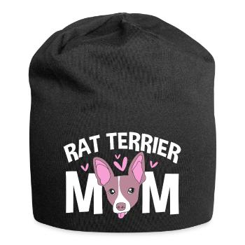 Rat Terrier - Jersey-Beanie - Schwarz - Vorne