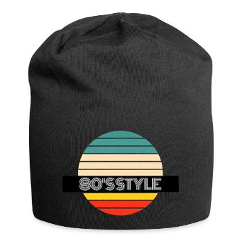80s Style Retro Vintage Colors Gift - Jersey Beanie - black - Front