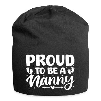 Childcare Provider Proud To Be A Nanny Daycare - Jersey Beanie - black - Front