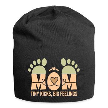 Tiny Kicks, Big Feelings – A Mother's Bond - Jersey Beanie - black - Front