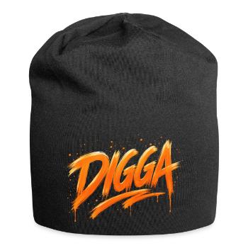 DIGGA – Urban Graffiti Statement - Jersey Beanie - black - Front