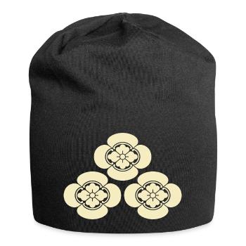 Orientalischer Vintage blassgelber Asakura-Clan Japan - Jersey-Beanie - Schwarz - Vorne