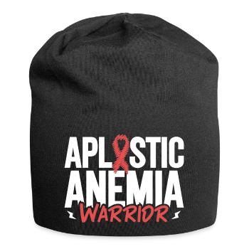 Aplastische Anämie - Tapferer Kämpfer - Jersey-Beanie - Schwarz - Vorne
