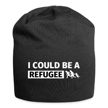 I could be a refugee - Jersey-Beanie - Schwarz - Vorne