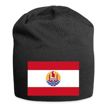Drapeau national de la Polynésie française - Bonnet en jersey - noir - Devant