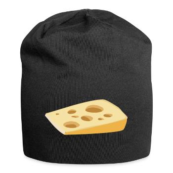 cheese kaese milch milk cow kuh2 - Jersey-Beanie - Schwarz - Vorne