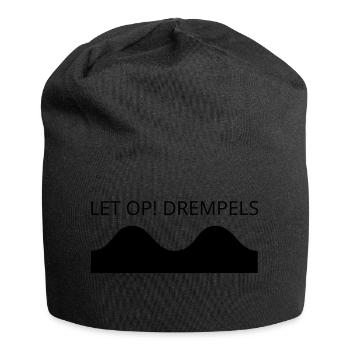 Let op Drempels black - Jersey Beanie - black - Front