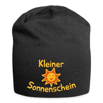 Kleiner Sonnenschein - Jersey-Beanie - Schwarz - Vorne