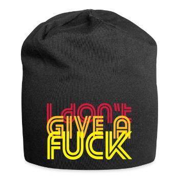 i do not give a fuck - Jersey Beanie - black - Front