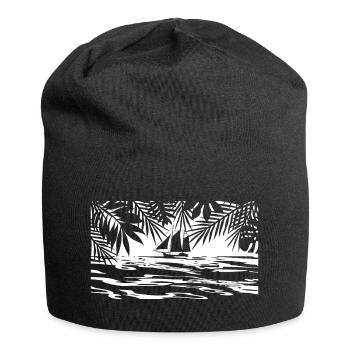 Caribbean, island, ship - Jersey Beanie - black - Front