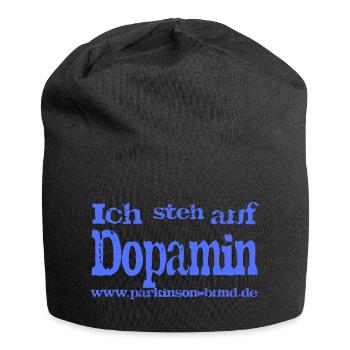 Ich steh auf Dopamin - Jersey-Beanie - Schwarz - Vorne