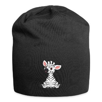 Zebra - Jersey-Beanie - Schwarz - Vorne