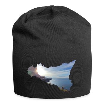 Cefalu in Sizilien (Sizilien, Italien) - Jersey-Beanie - Schwarz - Vorne